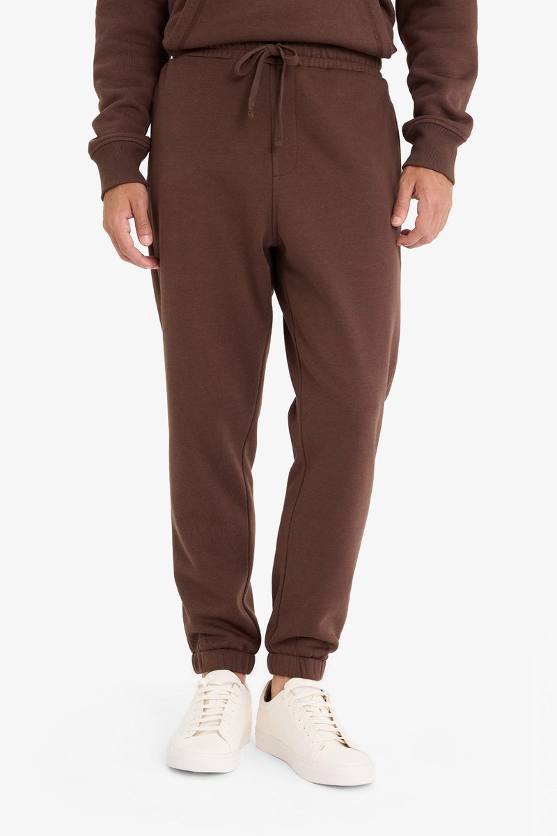 DeFacto Brown Man Regular Fit With Pockets Basic Jogging Pants Casual - Image 4